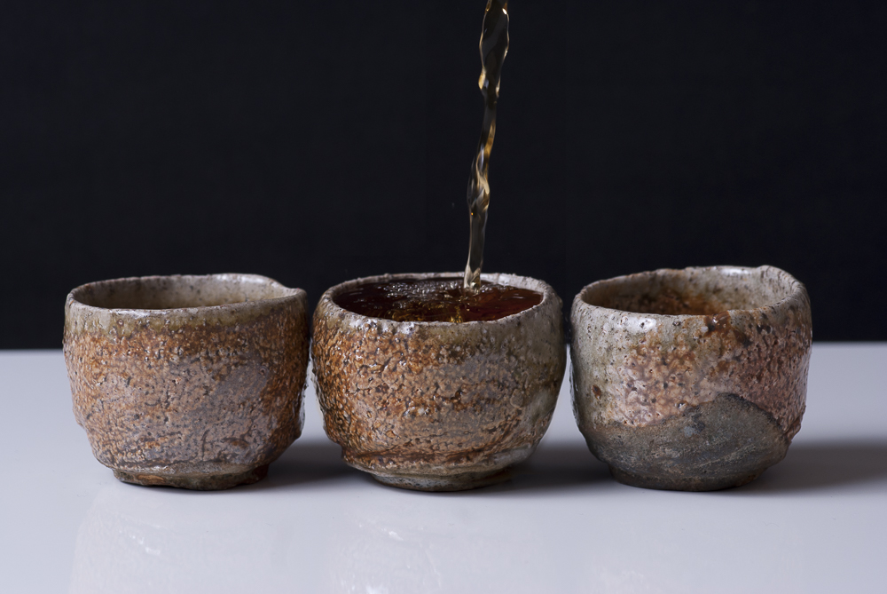 Product photography of Korean style tea cups