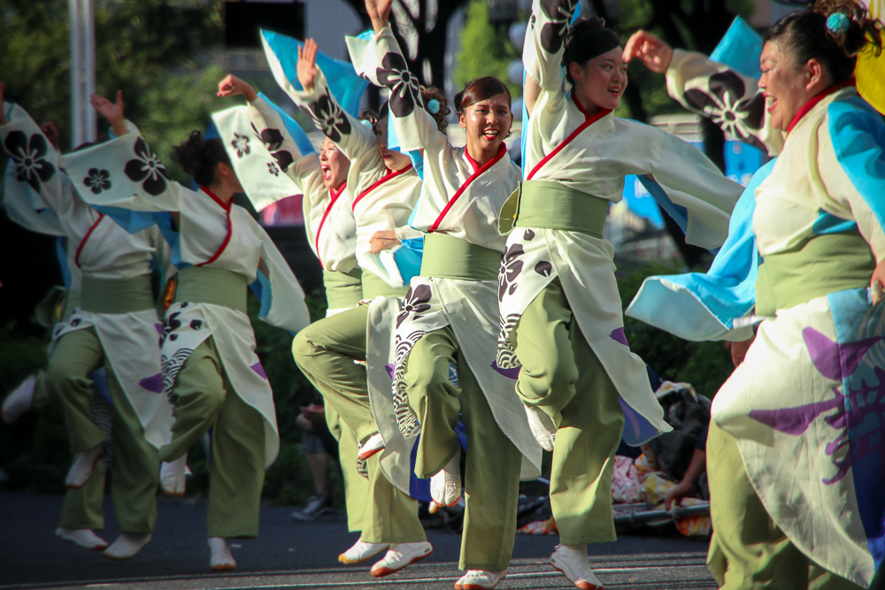 A dance team at the Nagoya Dance Festival 2018